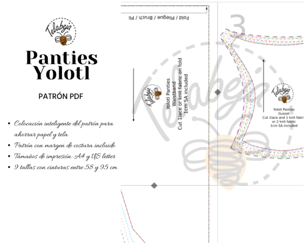 Yolotl - Patrón Panties (Español) - Image 3