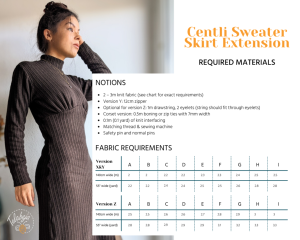 Centli Sweater Skirt Extension Pattern (English) - Image 2