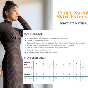 Centli Sweater Rockerweiterung Schnittmuster (Deutsch)