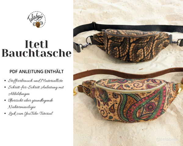 Itetl Bauchtasche Schnittmuster (Deutsch) - Image 2