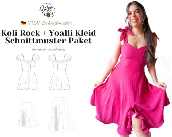 Koli Rock & Yoalli Kleid Schnittmuster Paket (Deutsch)